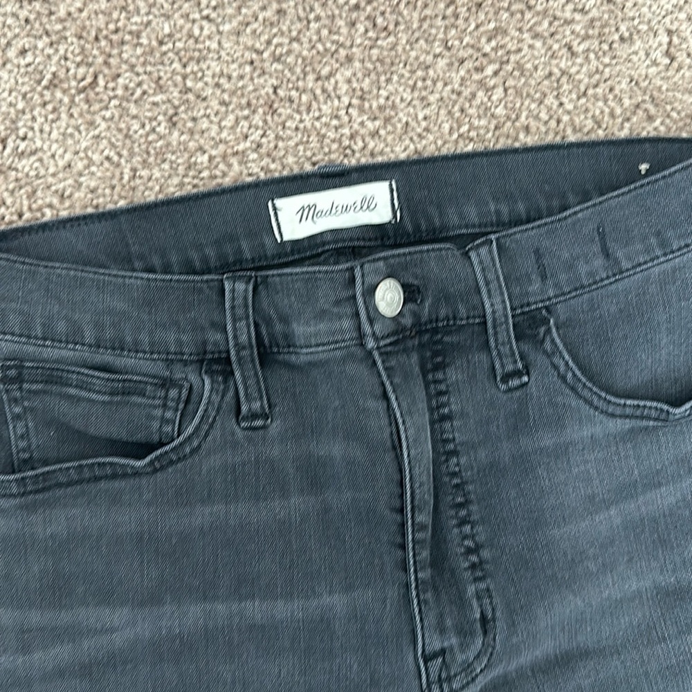 Madewell Skinny High Rise Black Vintage Wash Jeans Size 30P